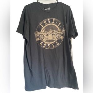 Guns N Roses Black Gold Reverse Logo Tee Bravado Officially, Size: XL